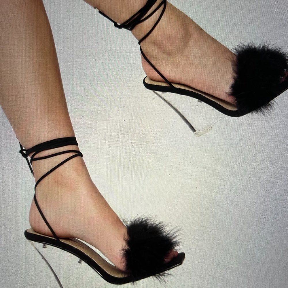 Fashion Nova, Size 10, Black Wedges